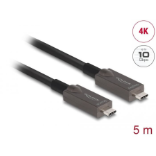 DELOCK aktív optikai USB-C videó + adat + PD kábel 5 m (84146) kábel és adapter
