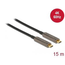 DELOCK Aktív optikai video kábel USB-C csatlakozóval 4K 60 Hz 15 m (84104) egyéb hálózati eszköz