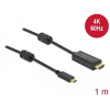 DELOCK Aktív USB Type-C - HDMI kábel (DP Alt Mode) 4K 60 Hz 1 méter hosszú
