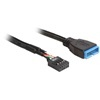 DELOCK alaplapi USB kivezetés átalakító USB 2.0 (F) - USB 3.0 (M) 0,3m