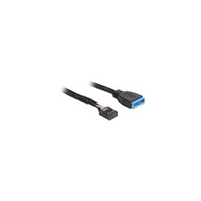 DELOCK alaplapi USB kivezetés átalakító USB 2.0 (F) - USB 3.0 (M) 0,3m kábel és adapter