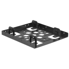 DELOCK Aluminium installation frame 2x 2,5″ to 3,5″ Black asztali számítógép kellék