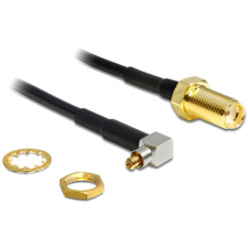DELOCK Antenna Cable SMA Jack Bulkhead &gt; MC-Card Plug 90° 200mm kábel és adapter