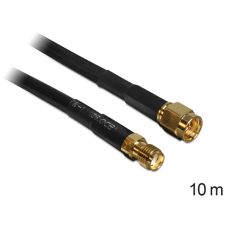 DELOCK Antenna Cable SMA Plug &gt; SMA Jack CFD/RF200 10m Low Loss kábel és adapter