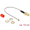 DELOCK Antenna kábel RP-SMA anya > MHF / U.FL-LP-068 kompatibilis apa csatlakozó 1.13 10 cm