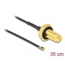 DELOCK Antenna kábel RP-SMA anya válaszfali csatlakozóval apa MHF 4L LK-dugó 1.37 35 cm menethossz egyéb hálózati eszköz