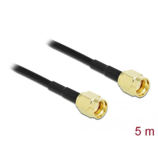 DELOCK antenna kábel RP-SMA-dugó - RP-SMA-dugó LMR/CFD100 5m (90474) (DE90474) kábel és adapter
