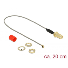 DELOCK antenna kábel SMA anya-apa MHF I csatlakozó 1.13 20 cm (89833) (DE89833) kábel és adapter