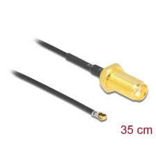 DELOCK Antenna kábel SMA anya válaszfali csatlakozóval apa MHF 4L LK-dugó 1.37 35 cm menethossz 10 egyéb hálózati eszköz