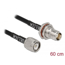 DELOCK antennakábel TNC-dugó - TNC-hüvely RG-58 0,6m (90012) (DE90012) kábel és adapter