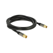 DELOCK Antennenkabel IEC -> IEC St/Bu 2.00m schwarz (88923) kábel és adapter
