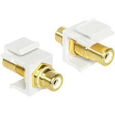 DELOCK Átalakító adapter RCA alj/F alj, fehér, aranyozott (1982594) kábel és adapter