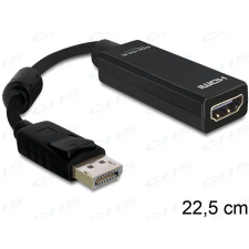 DELOCK Átalakító Displayport 1.1 male to HDMI female passzív, fekete kábel és adapter