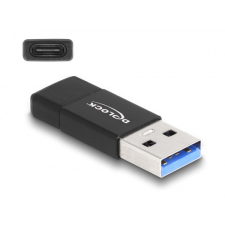 DELOCK Átalakító USB 3.2 Gen 2 Type-A male to USB Type-C female, aktív, fekete kábel és adapter