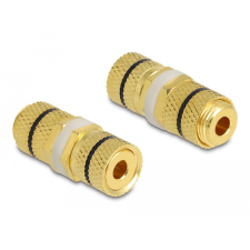 DELOCK Audio csatlakozókat összekötő adapter installációhoz, fekete gyűrűvel kábel és adapter