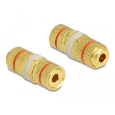DELOCK Audio csatlakozókat összekötő adapter installációhoz, piros gyűrűvel kábel és adapter