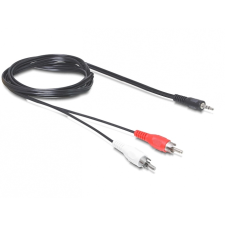 DELOCK audio DC jack 3.5 mm kábel, apa > 2 x RCA apa, 10 m audió/videó kellék, kábel és adapter