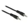 DELOCK audio kábel, DC jack 3,5 mm apa / apa, 2,5m Black 84001