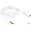  Delock audio sztereo Jack 3.5 mm apa / anya IPho 4 pin kábel, 2 m