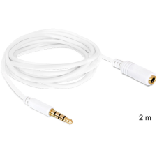  Delock audio sztereo Jack 3.5 mm apa / anya IPho 4 pin kábel, 2 m kábel és adapter