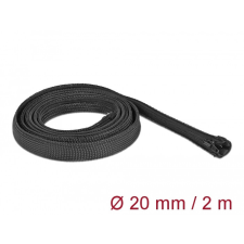 DELOCK Befont karmantyú zipzáras szorítóval 2 m x 20 mm-es fekete villanyszerelés