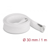 DELOCK Befont karmantyú zipzáras szorítóval hőállóság egészen 1 m x 30 mm-es fehér