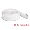 DELOCK Befont karmantyú zipzáras szorítóval hőállóság egészen 3 m x 30 mm-es fehér