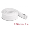 DELOCK Befont karmantyú zipzáras szorítóval hőállóság egészen 3 m x 50 mm-es fehér