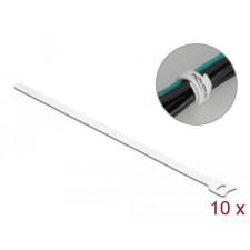 DELOCK Befűzős kábelkötegelő hossza 300 mm szépessége 12 mm, 10 db. Fehér villanyszerelés