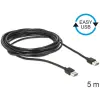  DeLock Cable EASY-USB 2.0 Type-A male > EASY-USB 2.0 Type-A male 5m Black
