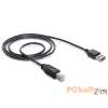 DELOCK Cable EASY-USB 2.0 Type-A male > USB 2.0 Type-B male 2m Black