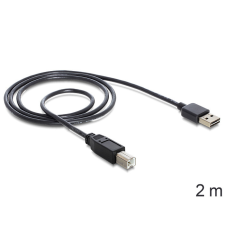DELOCK Cable EASY-USB 2.0 Type-A male &gt; USB 2.0 Type-B male 2m Black kábel és adapter