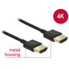 DELOCK Cable High Speed ​​HDMI Ethernet - HDMI-A male> HDMI-A male 3D 4K 4,5m Active Slim High Quality (84775)