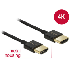DELOCK Cable High Speed HDMI with Ethernet - HDMI-A male &gt; HDMI-A male 3D 4K 0.5 m Slim High Quality kábel és adapter
