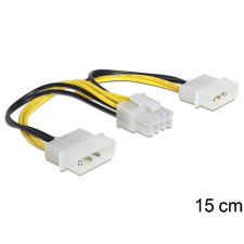 DELOCK Cable Power 8 Pin EPS > 2 x 4 Pin molex kábel és adapter