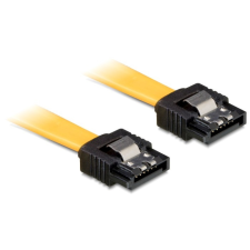 DELOCK Cable SATA 6 Gb/s male straight &gt; SATA male straight 30cm Yellow Metal kábel és adapter