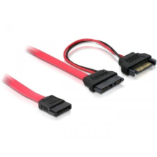 DELOCK Cable Slim SATA 13pin &gt; 7pin SATA + SATA P kábel és adapter