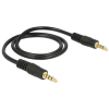 DELOCK Cable Stereo Jack 3.5 mm 4 pin male > male 0, 5m
