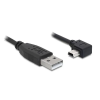 DELOCK Cable USB 2.0-A male > USB mini-B 5pin male angled 0, 5m