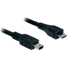 DELOCK Cable USB 2.0 micro-B male &gt; USB mini male 1m kábel és adapter