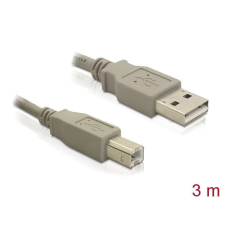 DELOCK Cable USB 2.0 Type-A male &gt; USB 2.0 Type-B male 3m kábel és adapter