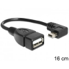 DELOCK Cable USB mini male angled > USB 2.0-A fema