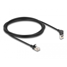 DELOCK Cat6A S/FTP Patch kábel 2m - Fekete kábel és adapter