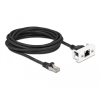 DELOCK Cat.6A hálózat kibővítő kábel Easy 45 modulhoz S/FTP RJ45 apa - RJ45 anya, 2 m, fekete