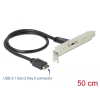DELOCK Csatlakozó aljzat 1 x USB Type-C porttal
