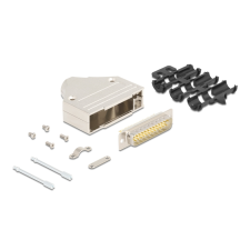 DELOCK D-Sub 25 tűs apa fém házzal (67134) (67134) kábel és adapter