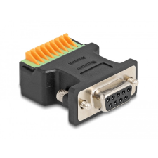 Delock D-Sub 9 anya - Terminal block adapter nyomógombbal egyéb hálózati eszköz