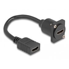Delock D-típusú HDMI kábel anya anya fekete 20 cm egyéb hálózati eszköz