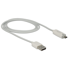 DELOCK Data- and power cable USB 2.0-A male > Micro USB-B male with LED indication White (83604) kábel és adapter