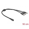 DELOCK DC megosztó kábel 5,5 x 2,1 mm 1 db. anya 3 db. apa csavarható